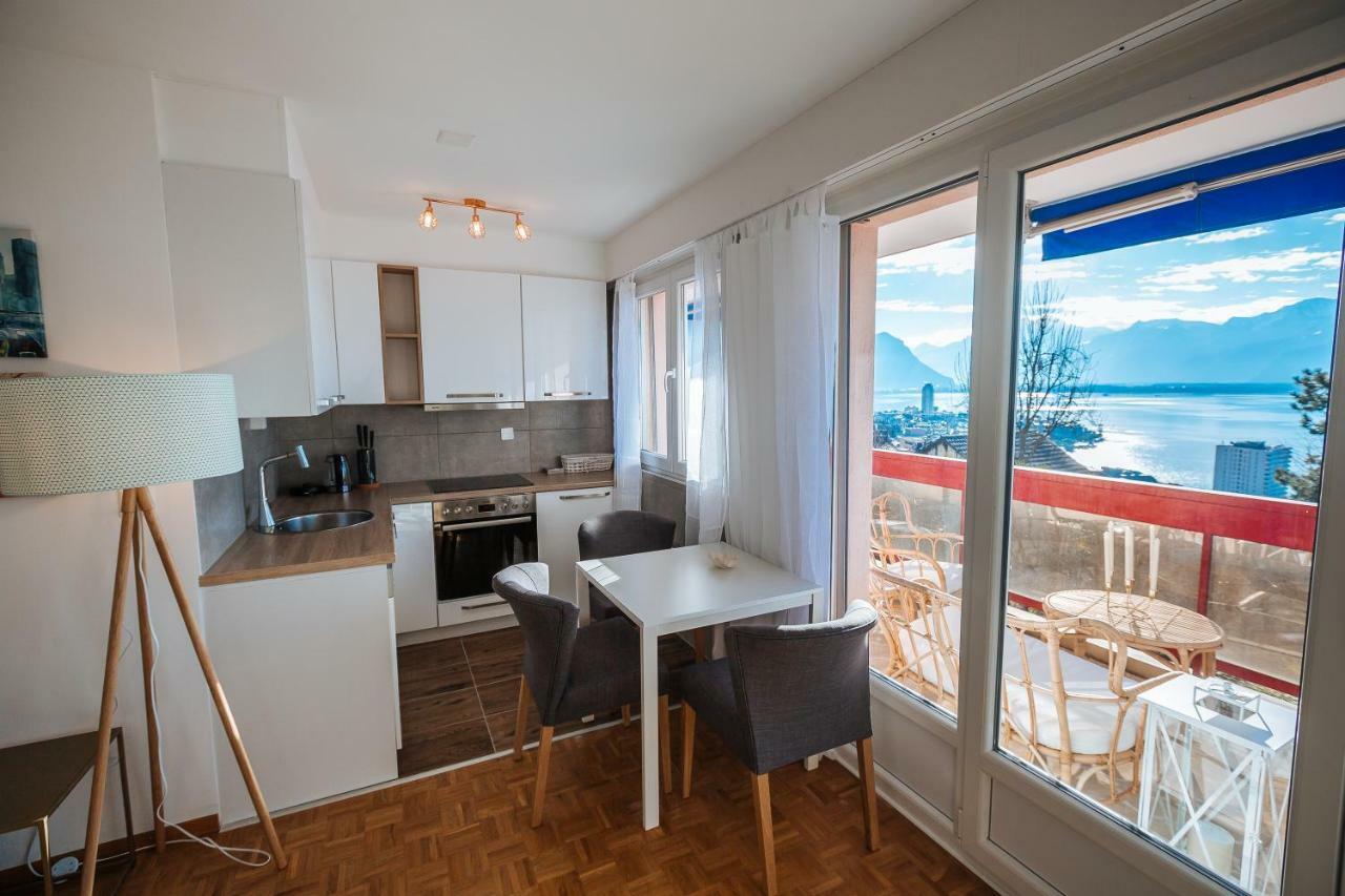 Terrace With Lake & Mountain View Montreux Buitenkant foto